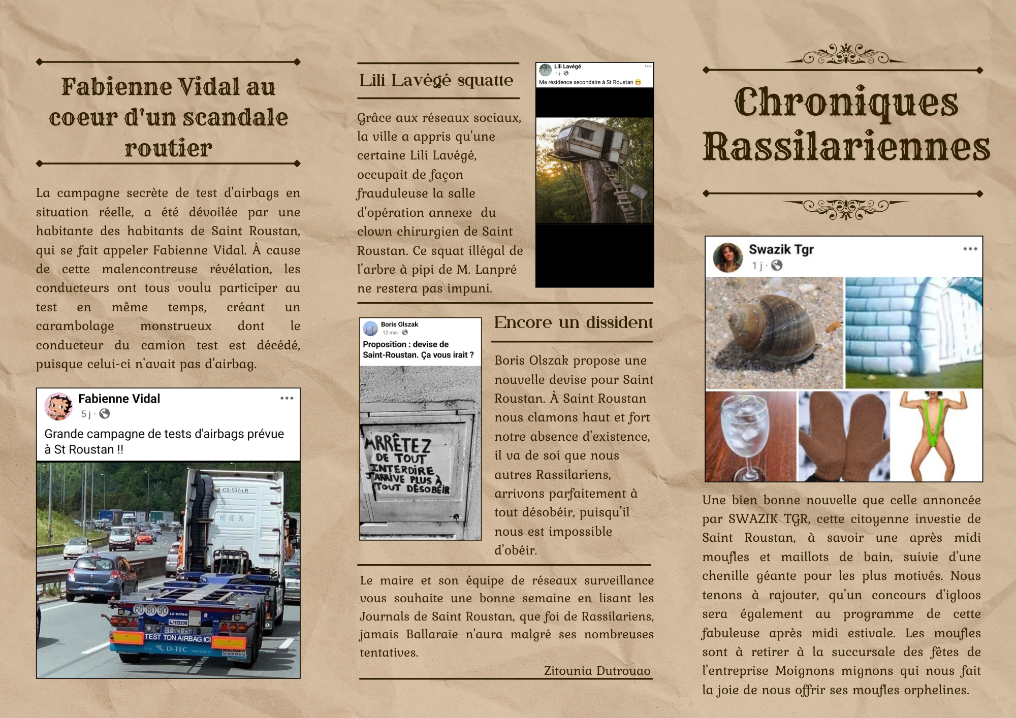 Chroniques Rassilariennes n°1
