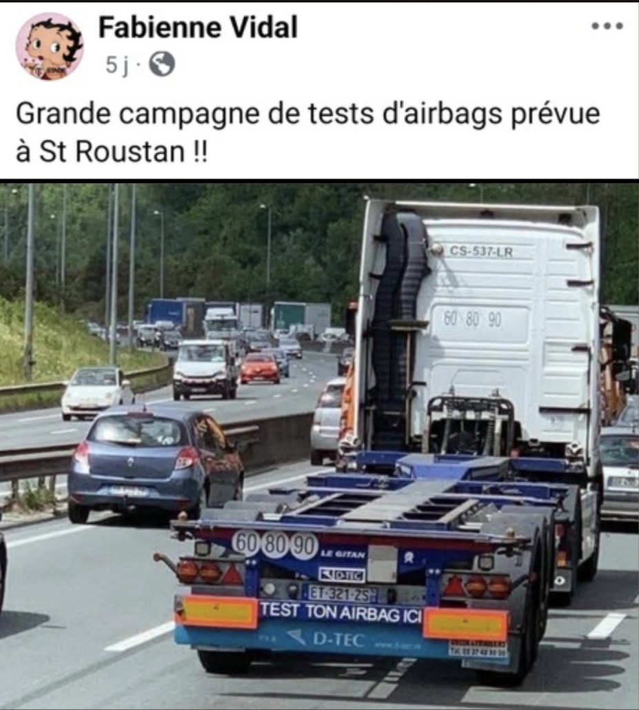 Test d'airbags