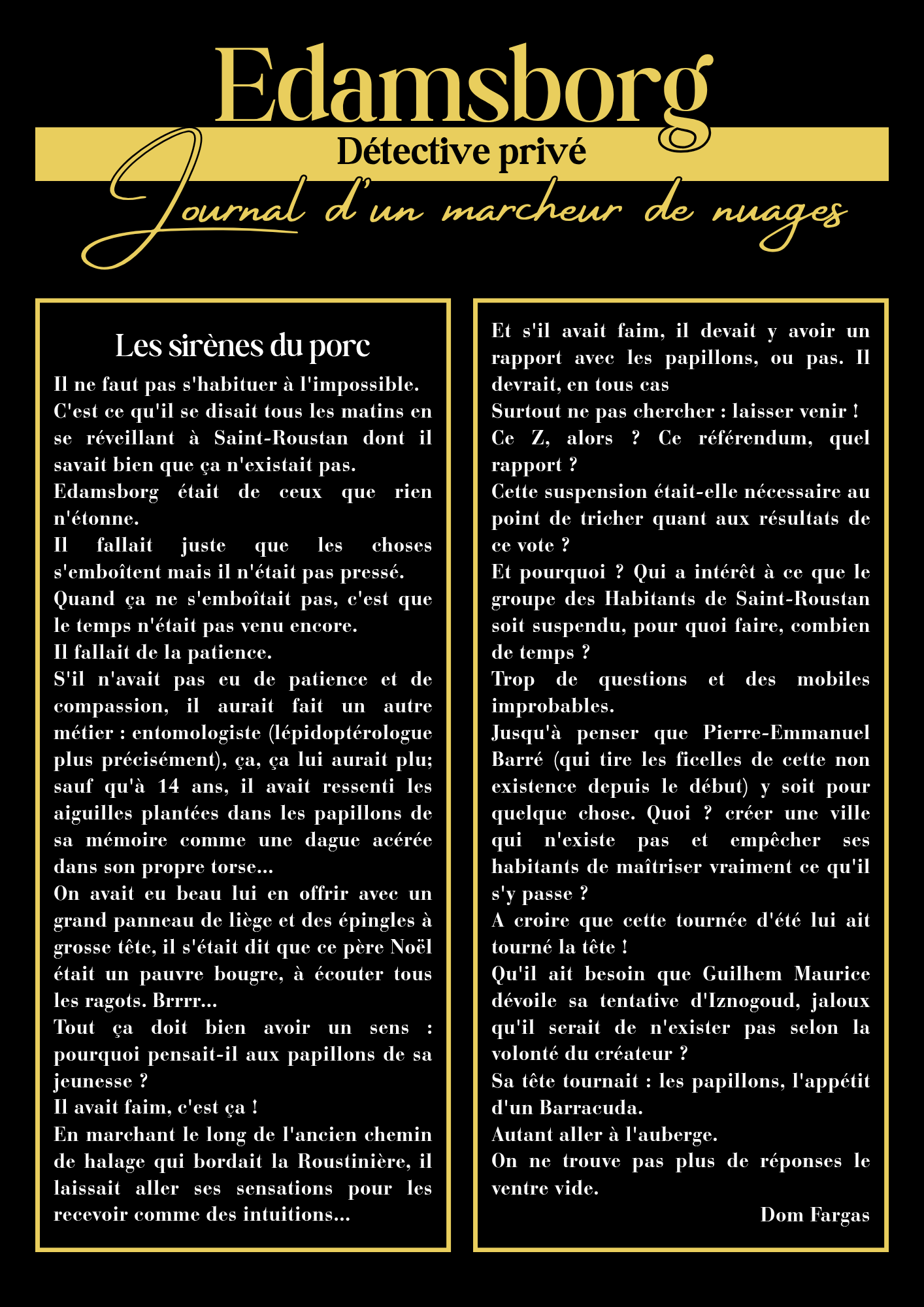 Edamsborg - Journal d'un marcheur de nuages n°3