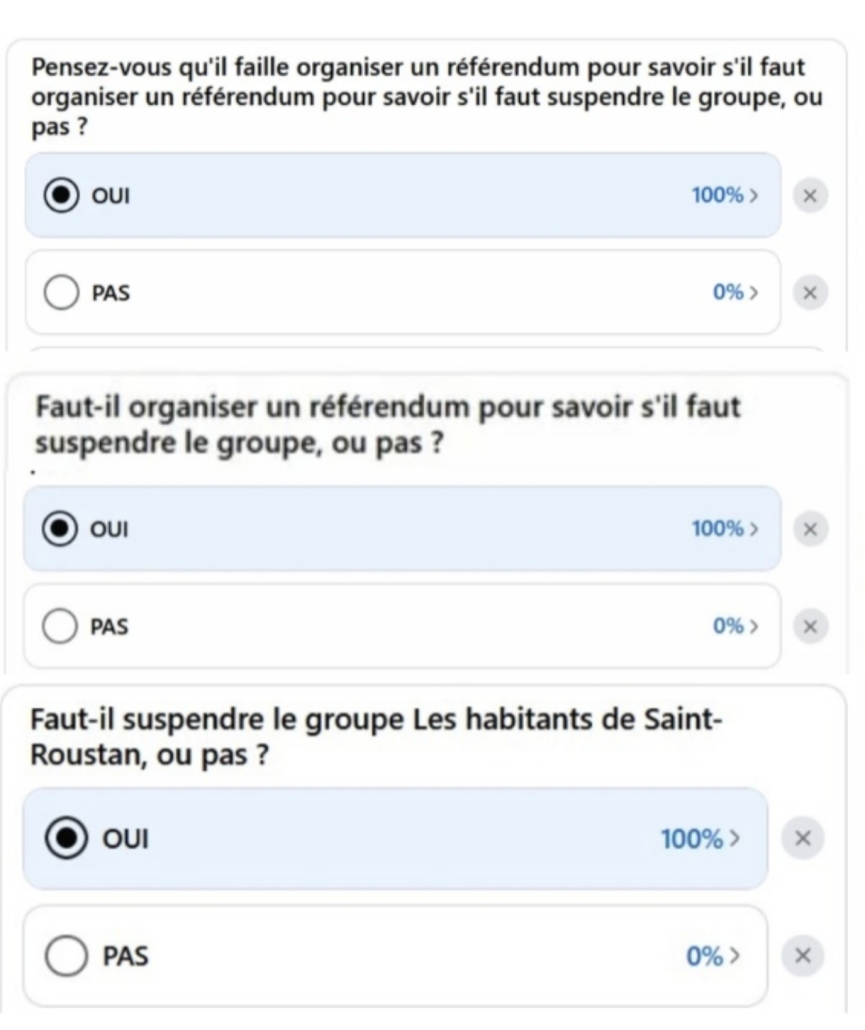 Résultats des référendums