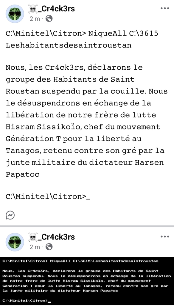 Message des Cr4ck3rs