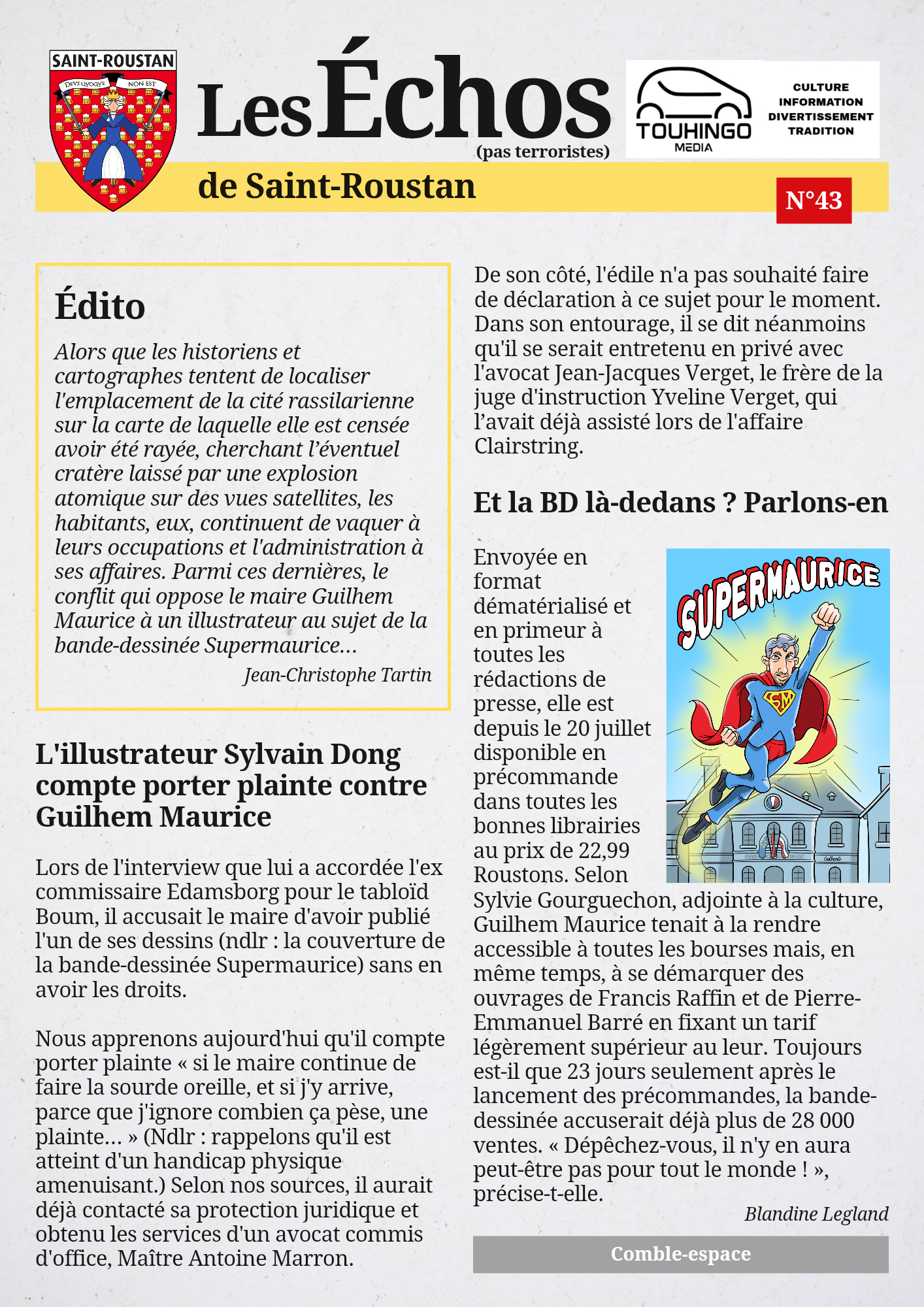 Image de la Une de Les Échos de Saint-Roustan n°43