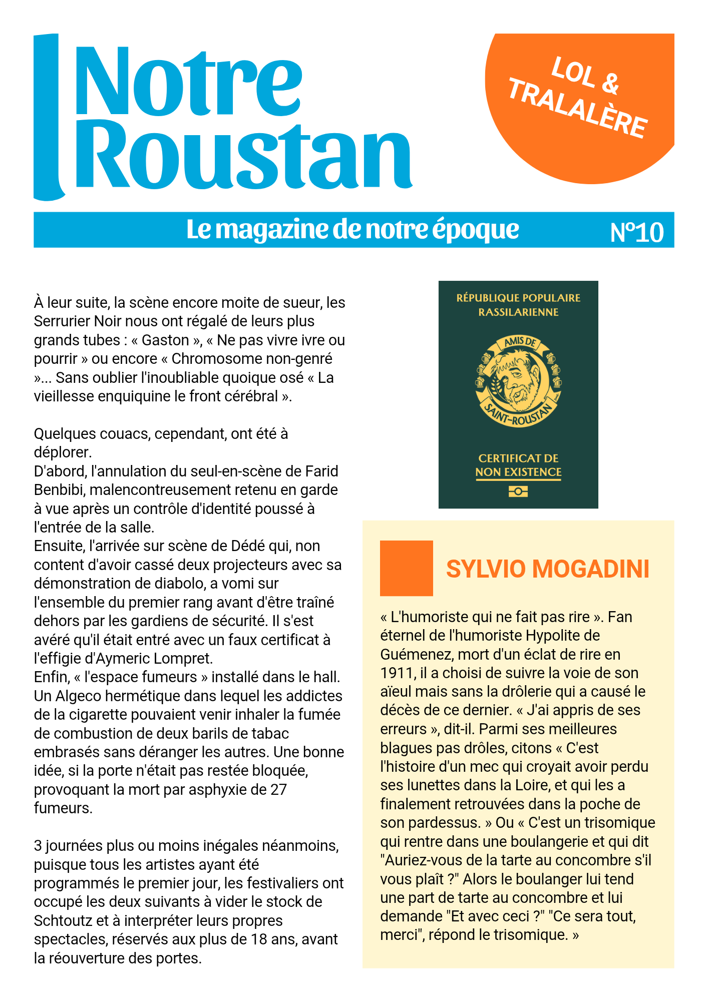 Image de la Une de Notre Roustan n°10
